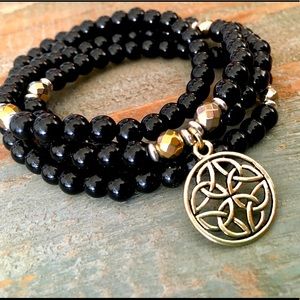 Stability and Safety Gemstone wrap bracelet or necklace